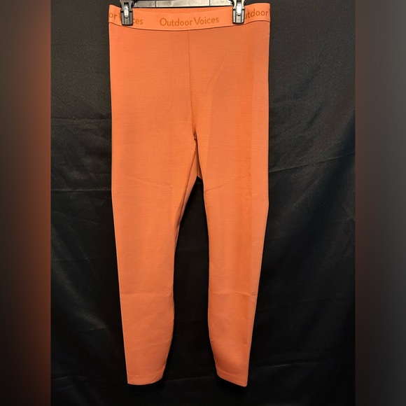 Outdoor Voices Leggings Womens Large Orange Performance Compression Training Gym - Picture 2 of 13